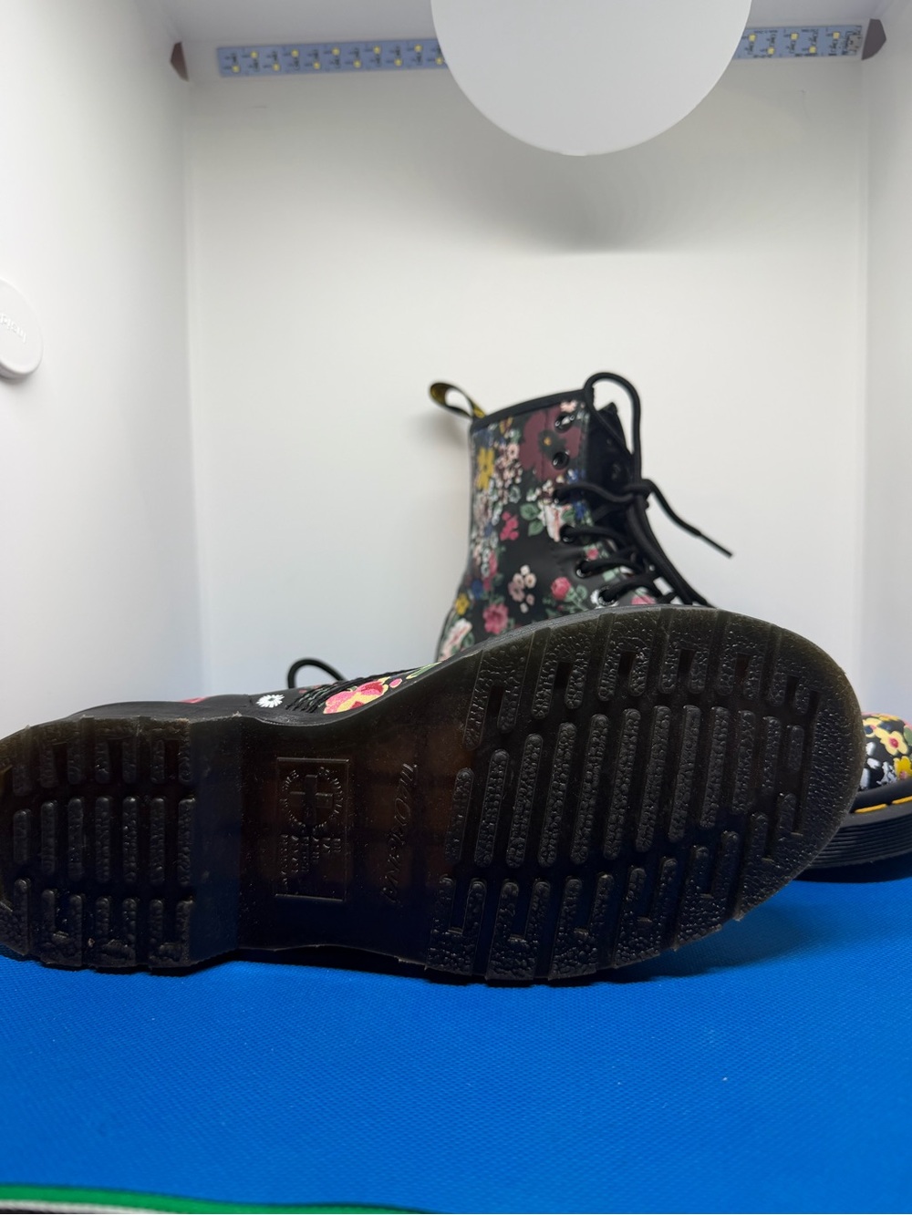 Dr. Martens Floral Lace-Up Combat Boots - Black Multi - Picture 4 of 5
